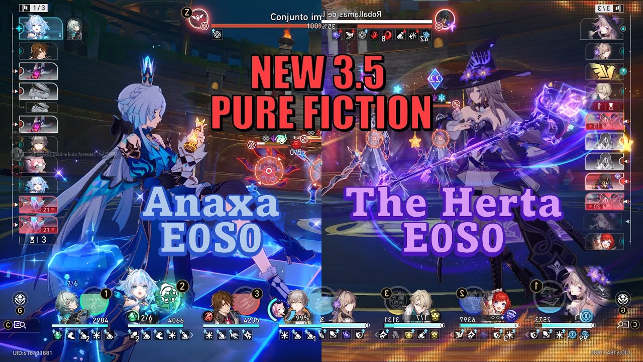E0S0 Anaxa & E0S0 The Herta New Pure Fiction Floor 4 HSR 3.5