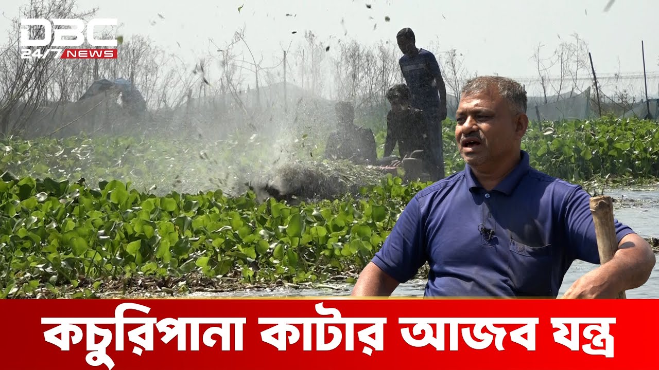 বাংলাদেশে এই প্রথম কচুরিপানা কাটার আজব মেশিন | DBC NEWS