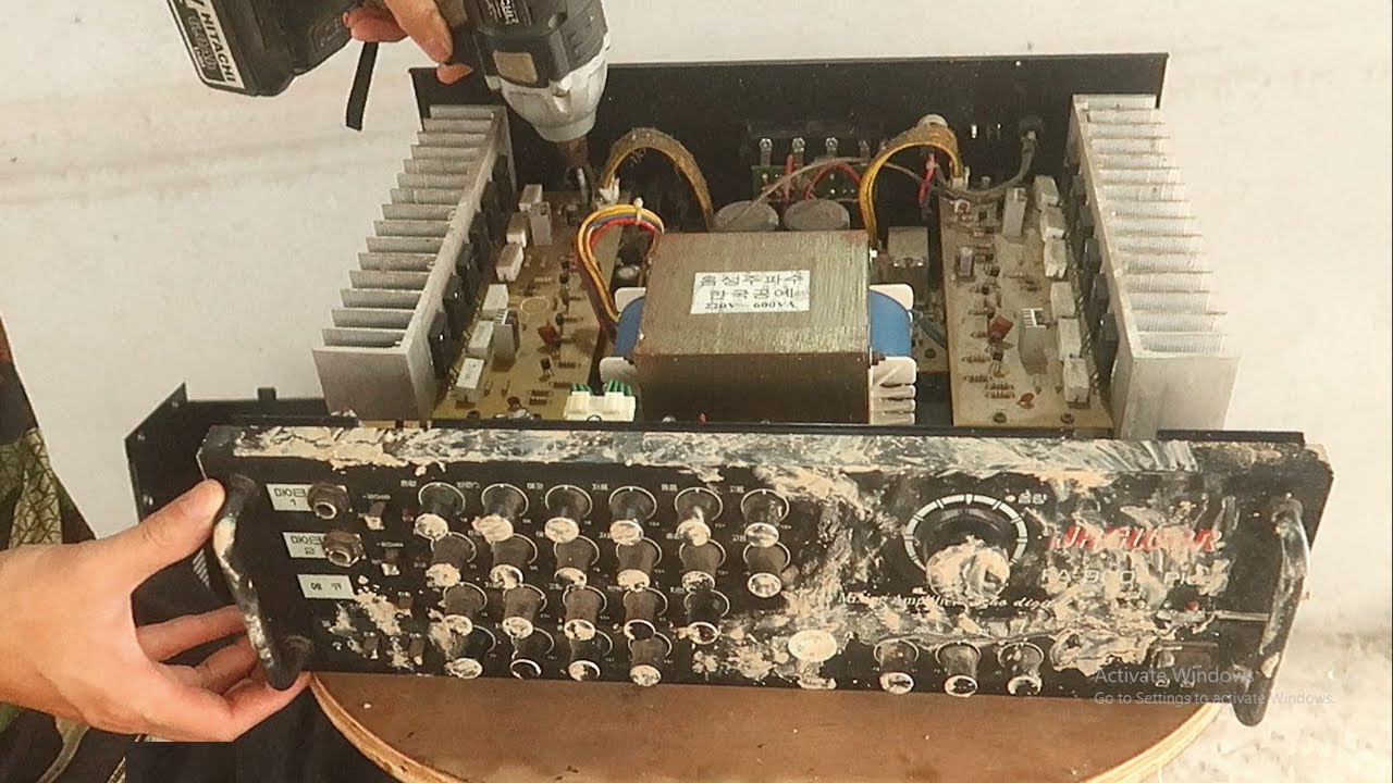 Restore old burnt karaoke amplifier // Restored Jarguar Pa 990A Plus Stereo Amplifier