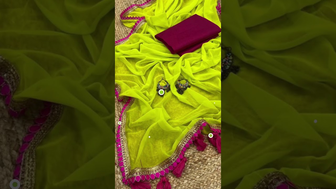 new trending saree collection yellow fancy saree, meesho viral saree #saree #fashion
