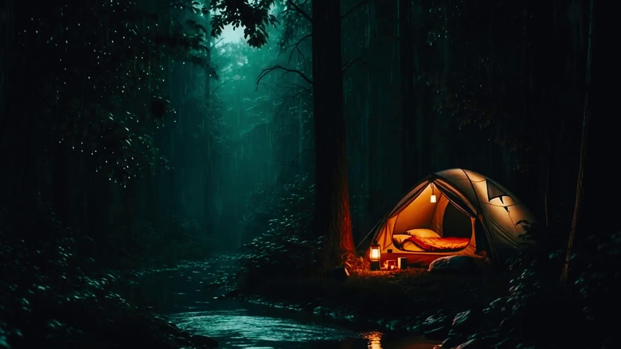 🌙 Late Night Rain Ambience: Warm Lights & Peaceful Mind for Better Sleep