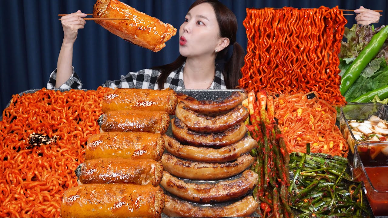 바삭 통대창 🔥 곱창 불닭볶음면 꿀조합 먹방 ft.소맥 💛 Gopchang Daechang Beef Intestine Fire Noodles Mukbang ASMR Ssoyoung