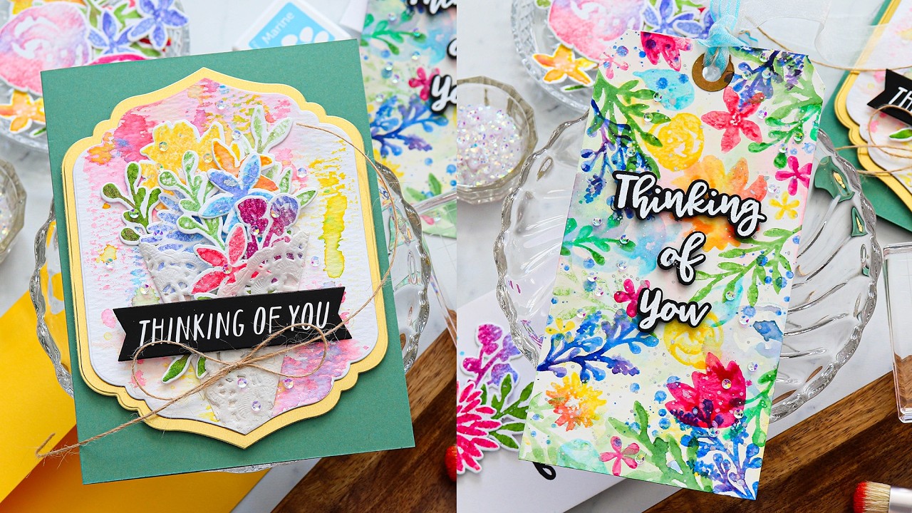 Easy Watercolor Stamping with Inks! Featuring Simon Says Stamp's March 2026 Card Kit