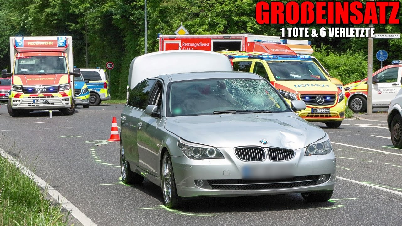 [AUTO FUHR IN SCHÜLERGRUPPE!] - Mädchen & Schulbegleiter verstorben - 5 Verletzte - Unfall in Hürth