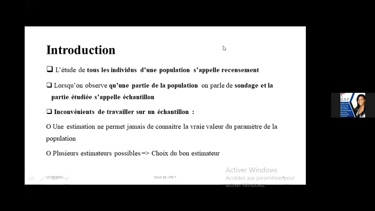 Epi Info Echantillonnage