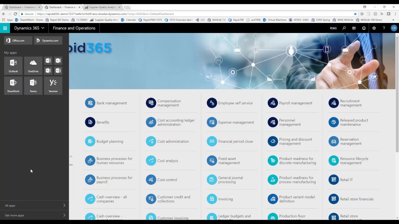 Microsoft Dynamics 365 for Finance and Operations General Demo