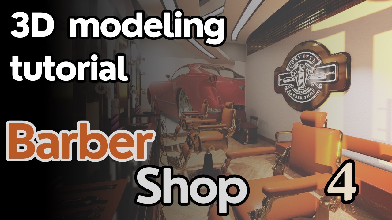 04 WATCH ME DESIGN the ULTIMATE BARBERSHOP in 3D! 🚀 (Blender Tutorial for BEGINERS) | Arq Lugo