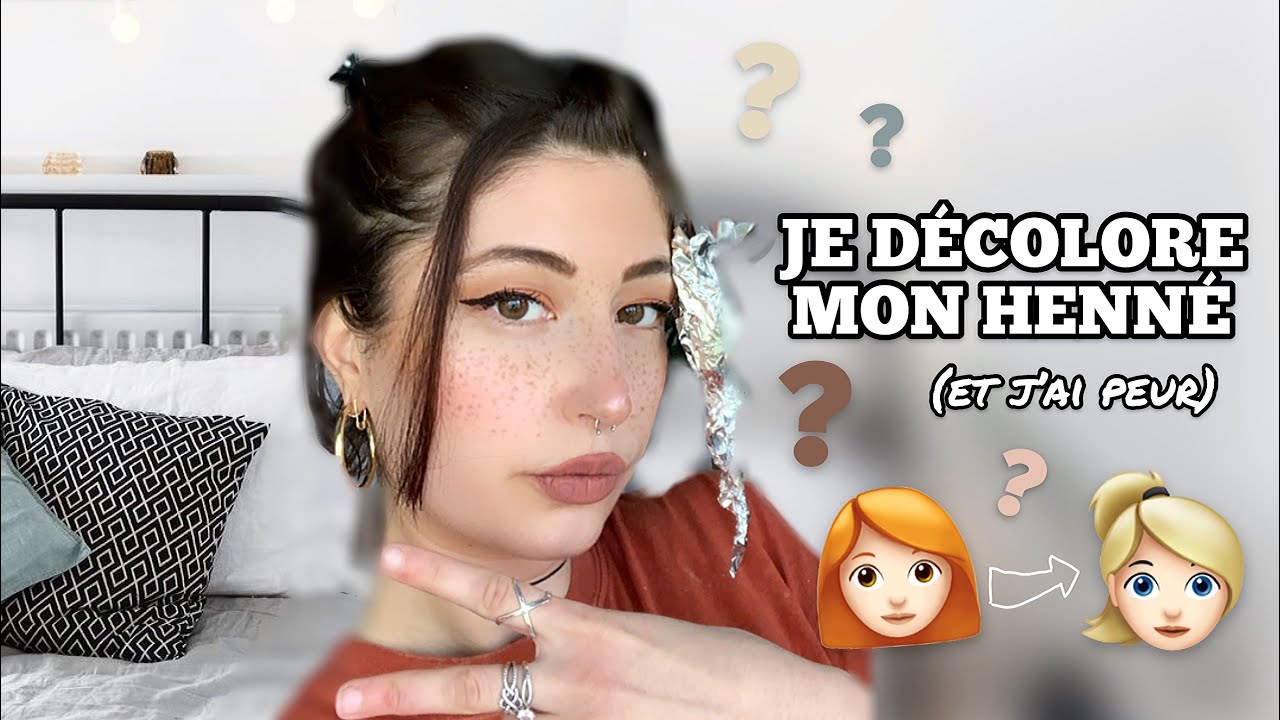 JE DÉCOLORE MON HENNÉ TOUTE SEULE 👩🏻‍🦰 (cheveux verts or not ?)