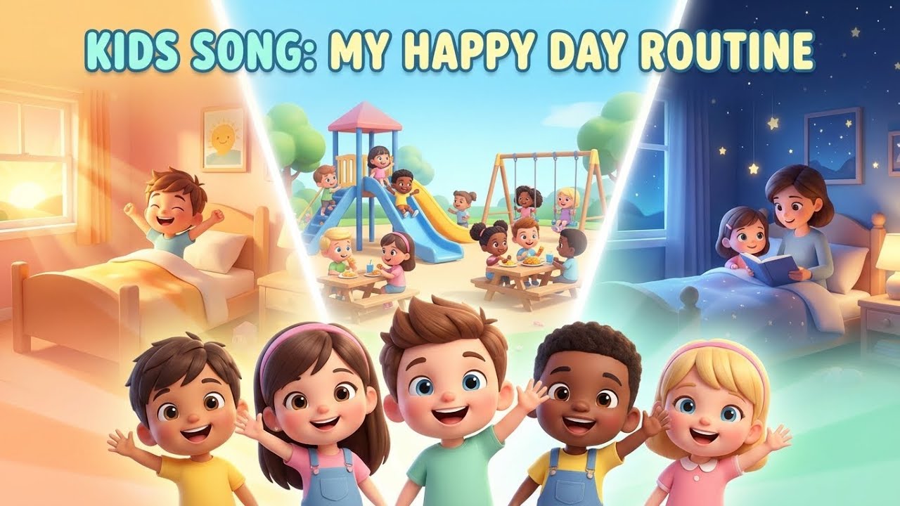 My Happy Day Song (Morning Routine Ver.) - Daily Routine for Kids  #KidsSong