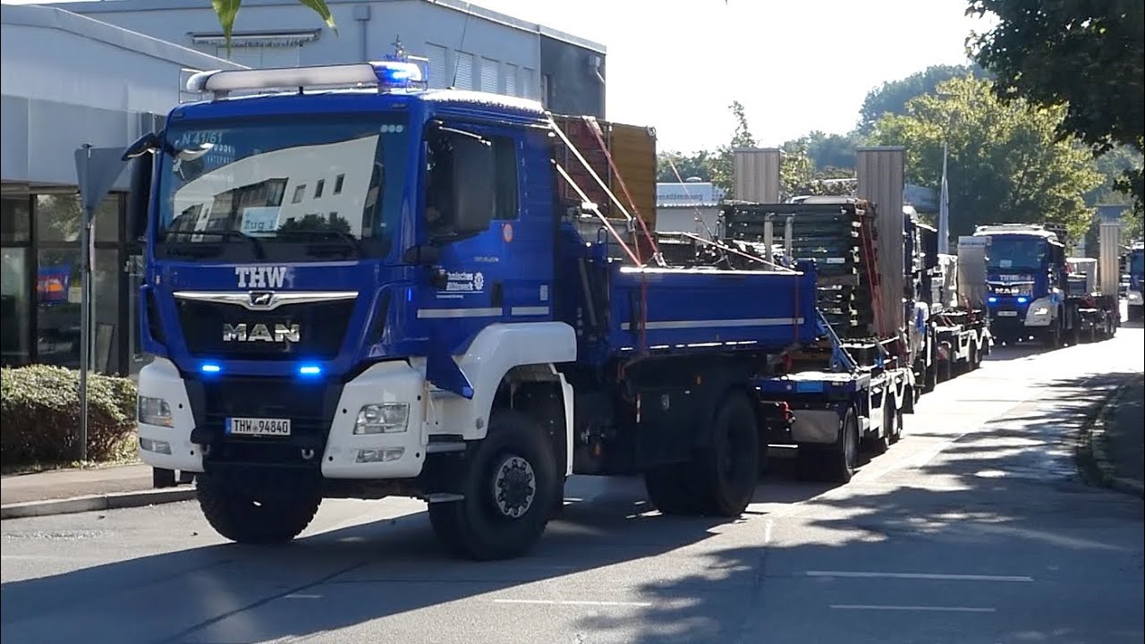 THW Hilfskonvoi Brückenbau nach Slowenien