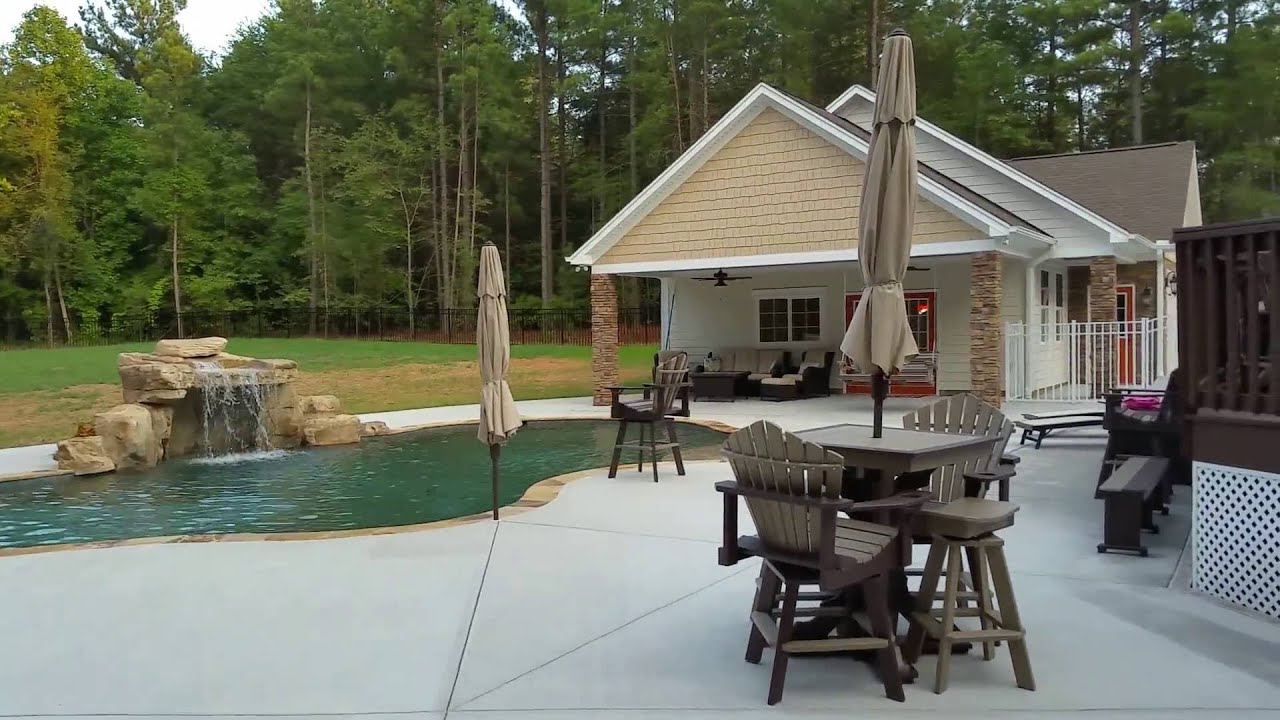 Pool house, cabana and garage