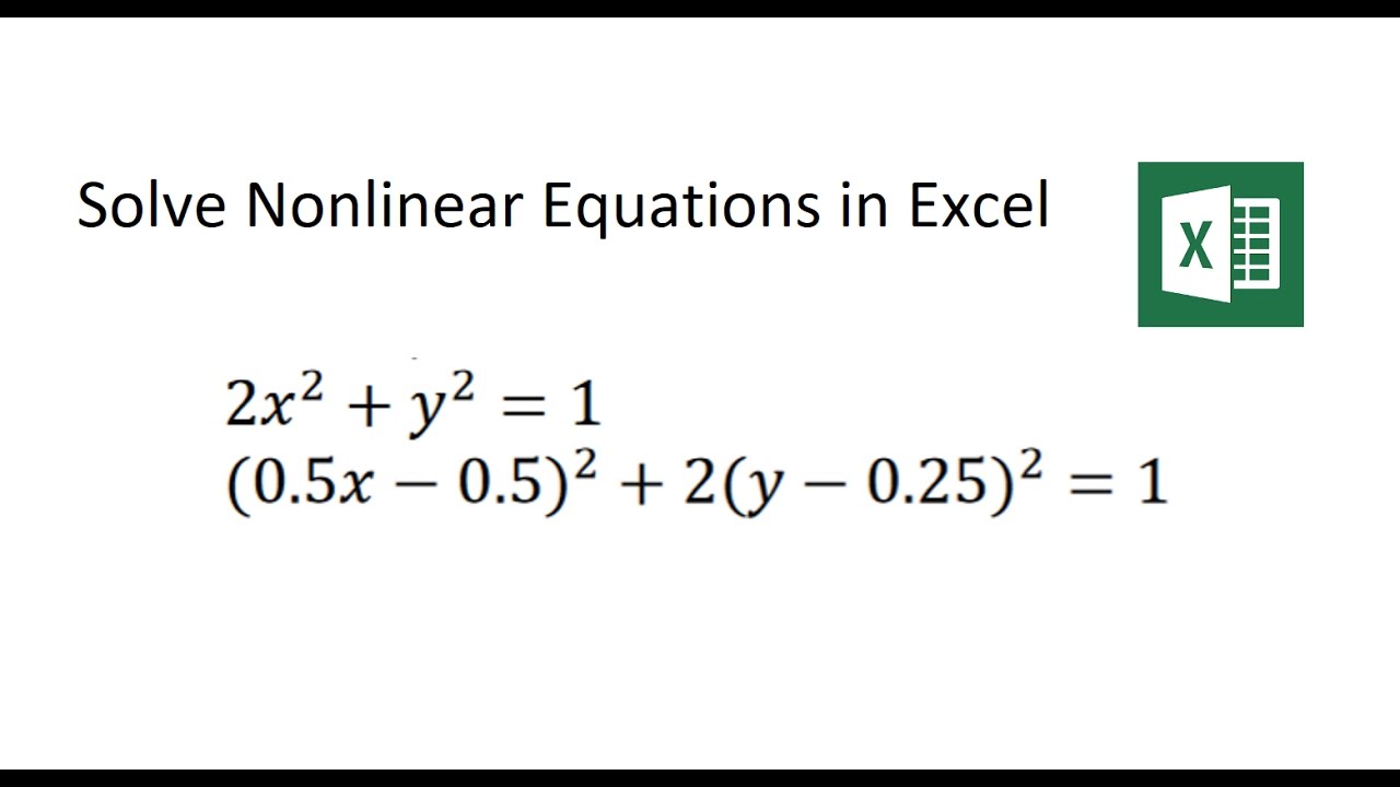 Решение нелинейных уравнений с помощью Microsoft Excel