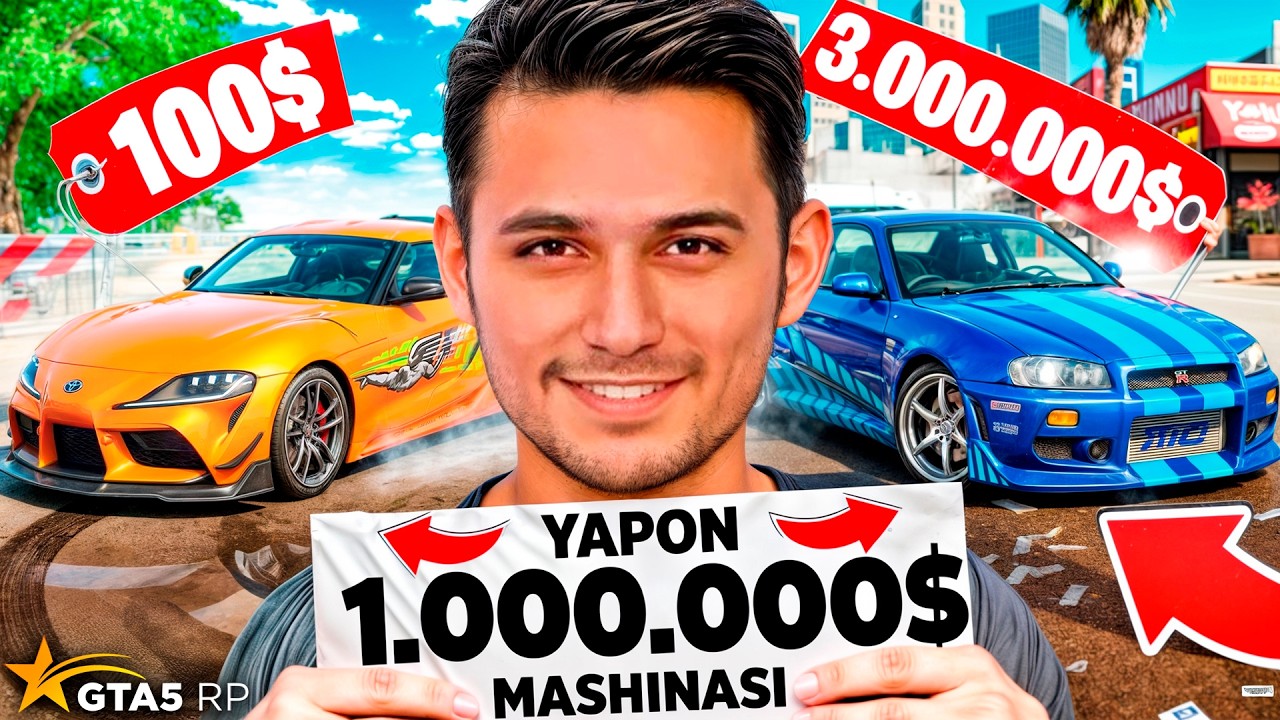 YAPON MASHINALARI BIR BIRIGA QARSHI! BU LEGENDALARNI HAMMA BILADI TUNING SHOU (GTA 5 RP)