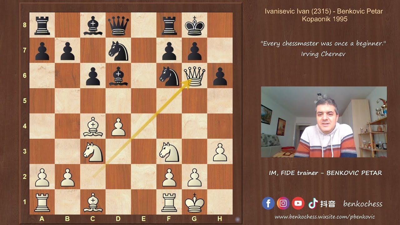 Attacking Ideas in Chess | Isolated pawn | Ivanisevic - Benkovic
