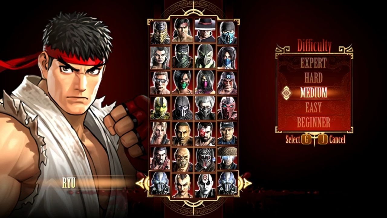 Mortal Kombat 9 - Ryu MOD - NEW Medium Arcade Ladder Gameplay