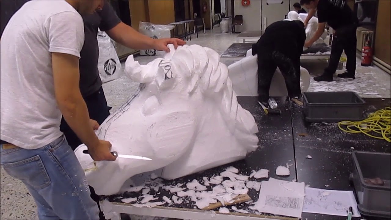 Aalsterse Carnavalsacademie - Cursus Piepschuim Sculpturen (Isomo: Dierenkoppen - Koppen - Handen)