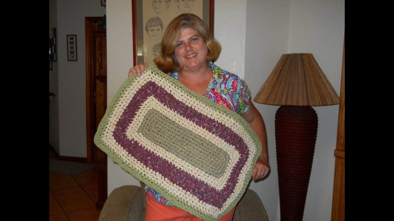 Crochet RECTANGLE Rag Rug Tutorial Part 1