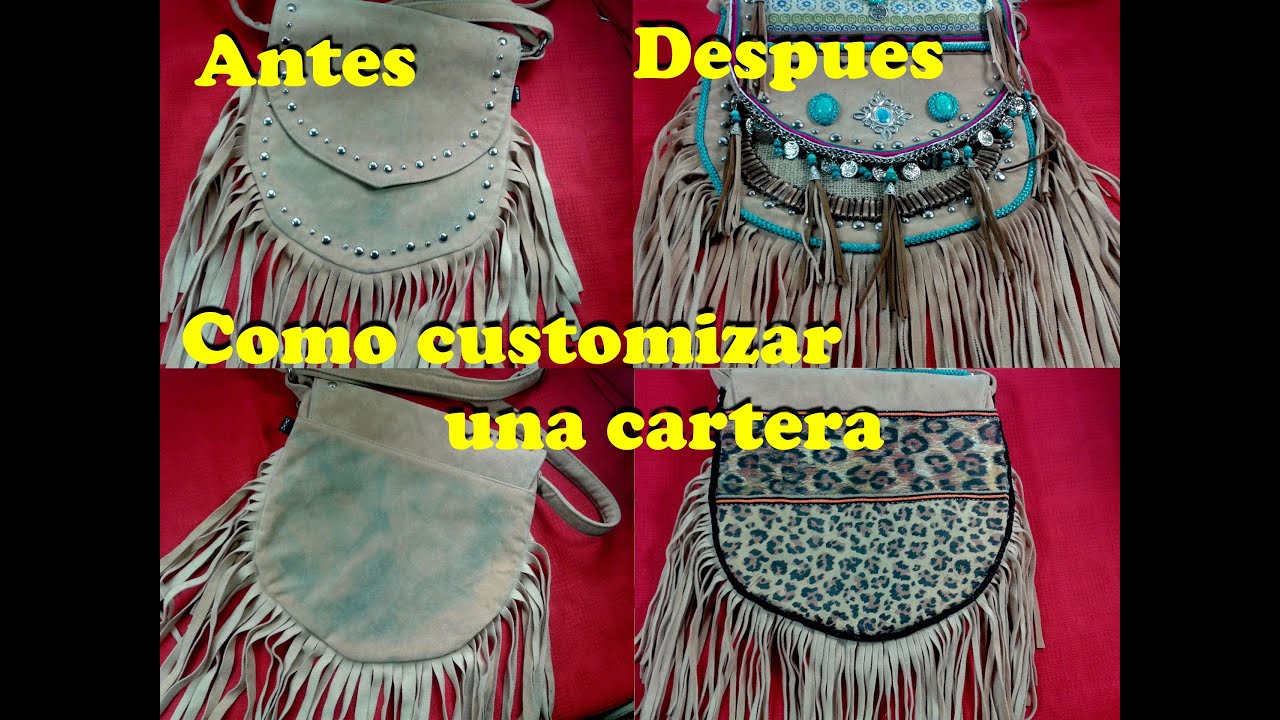 Como customiza, personalizar, reciclar una cartera/estilo boho