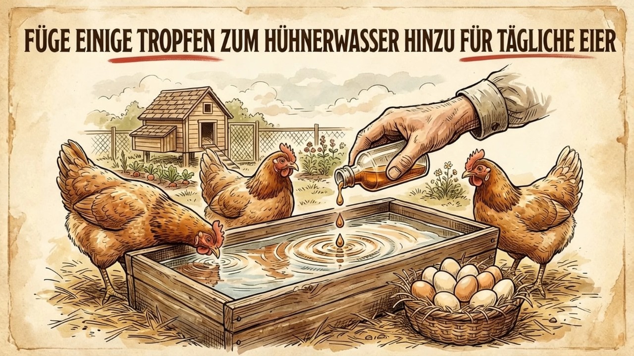 Was ich dem Wasser hinzufügte, ließ meine 30 Hühner 700 Eier im Monat legen. Sie drehten durch!