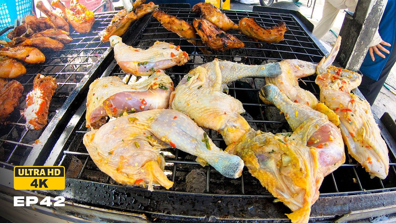Roast chicken – a popular Cambodian street food