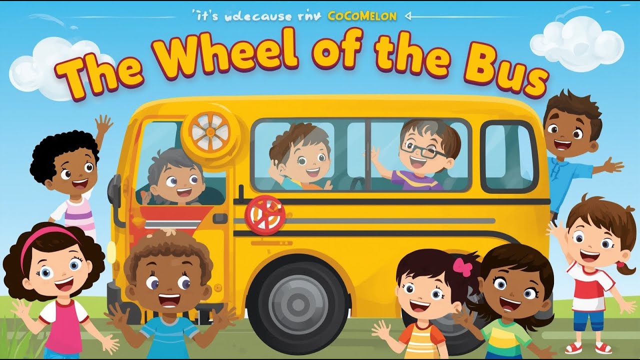 kids poem the wheel on the bus #nursaryrhymes #cocomelon #