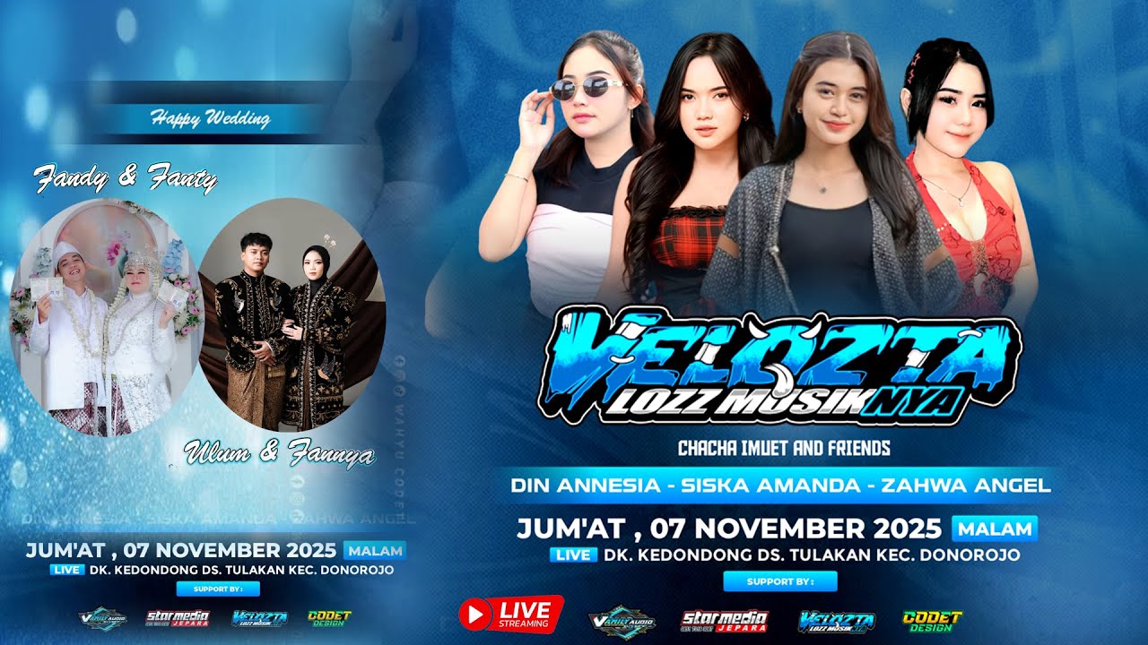 🔴 LIVE  VELOZTA   HAPPY WEDDING ( FANDY & FANTY - ULUM & FANYA ) - KEDONGDONG TULAKAN - VAMILY AUDIO