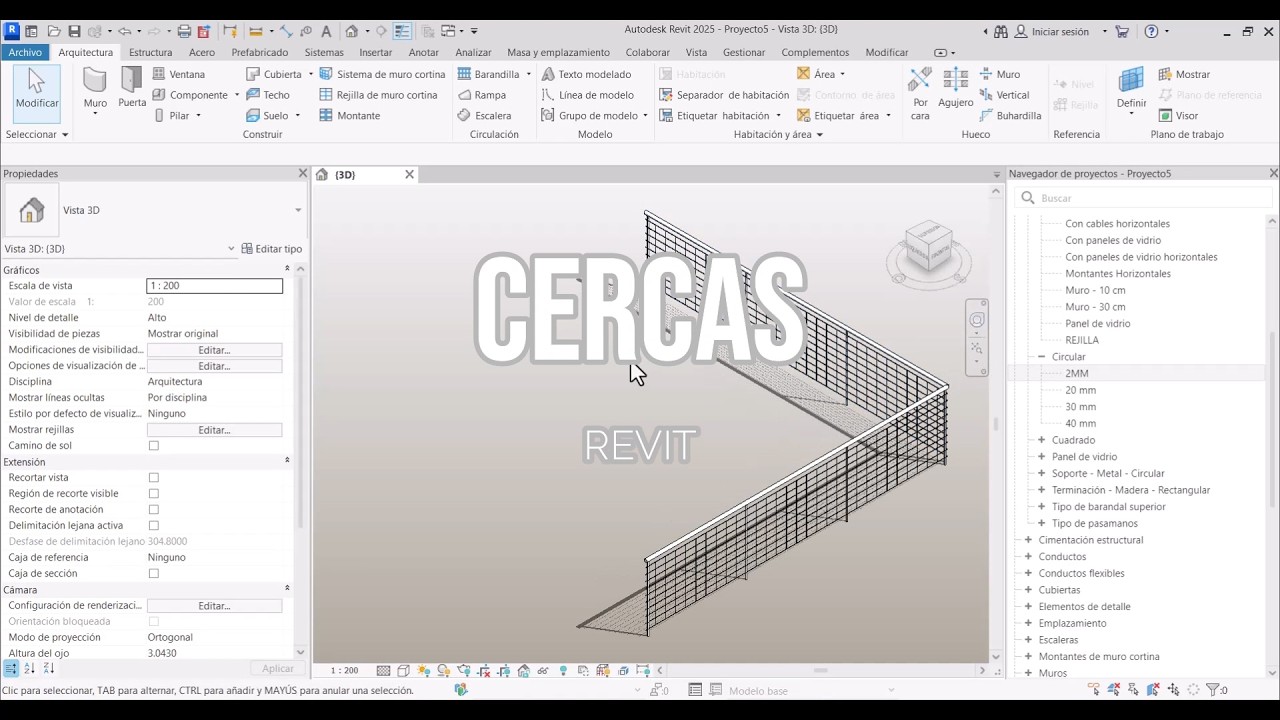 Deja de modelar cercas así en Revit (usa barandillas) 😱