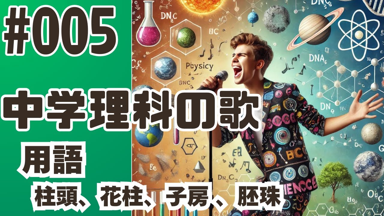 【中学理科005】柱頭，花柱、子房,胚珠【用語】花の不思議 The Mystery of Flowers