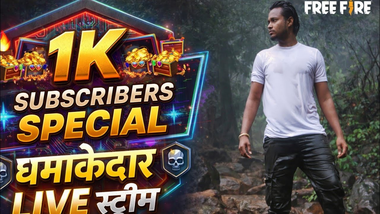 🎉 1K Subscribers Special 🔥 | Dhamaakedar Free Fire LIVE Stream | Full Masti & Giveaways 😎