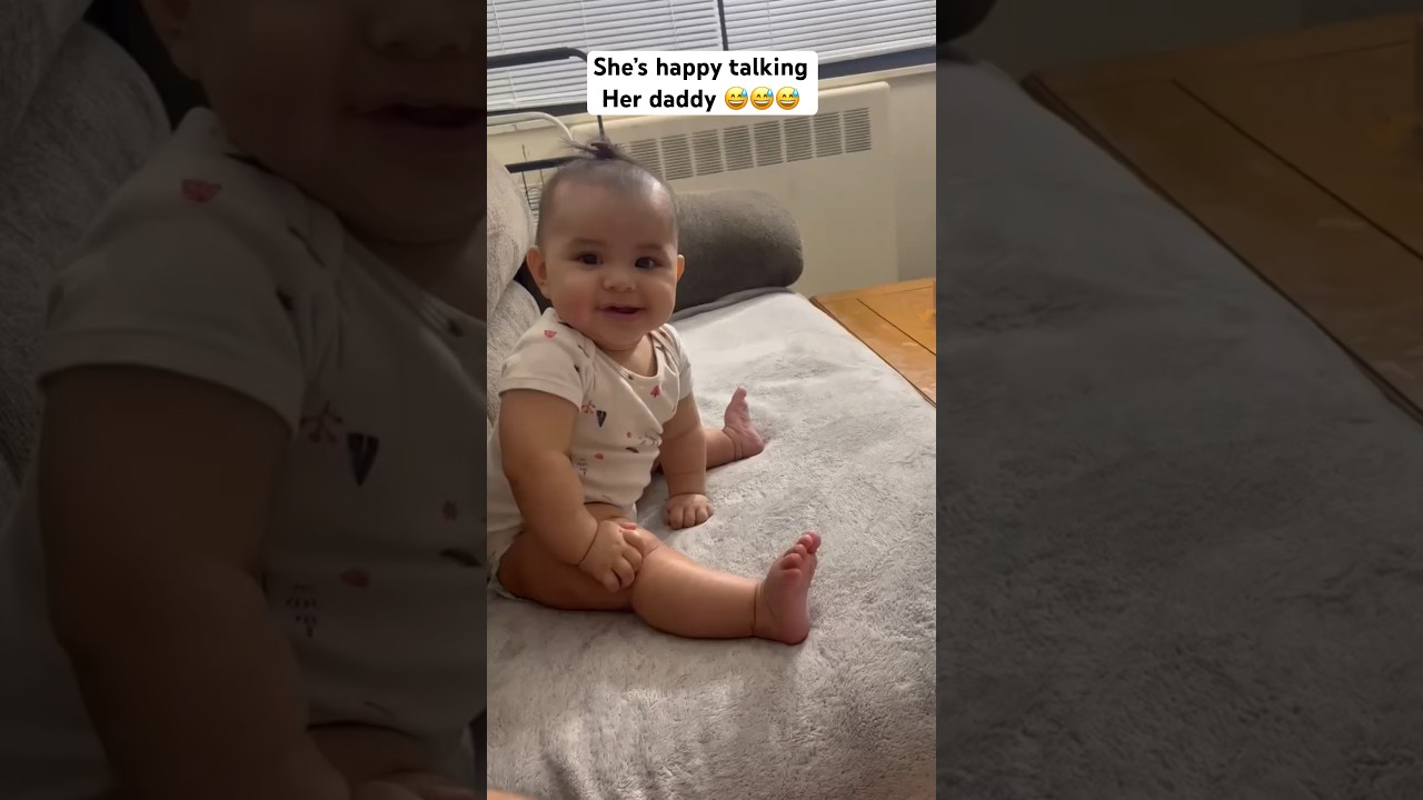 She&rsquo;s actually sitting and talking her daddy #cute #reels #talking  #seat  #baby