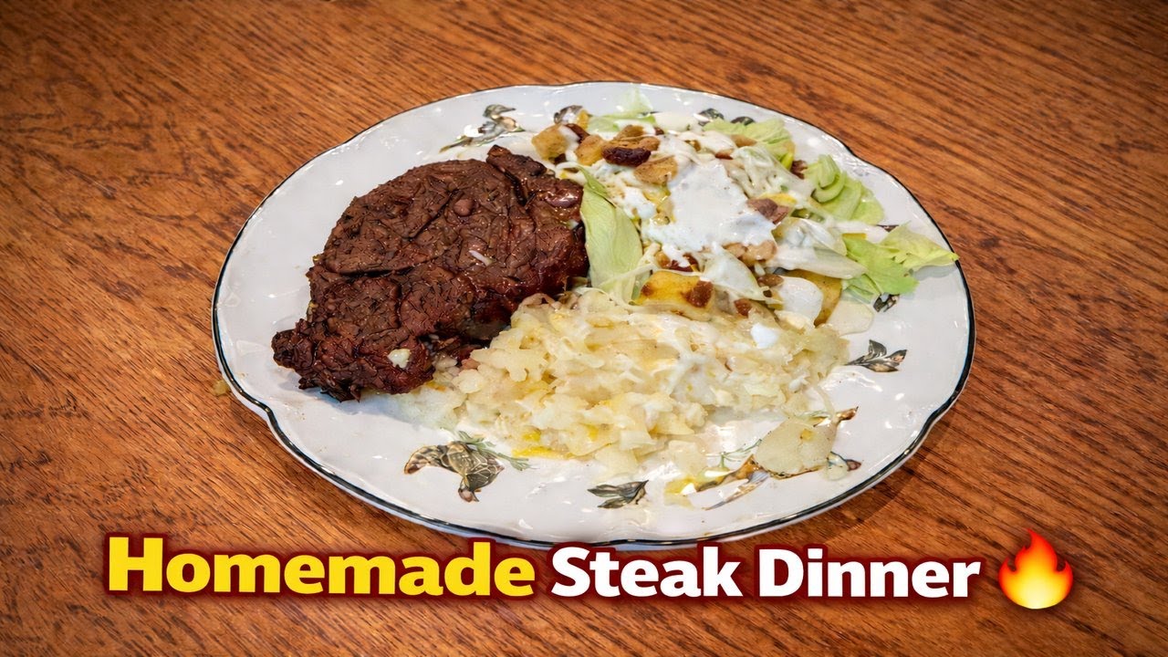 Homemade Steak Dinner on the TRAEGER GRILL!