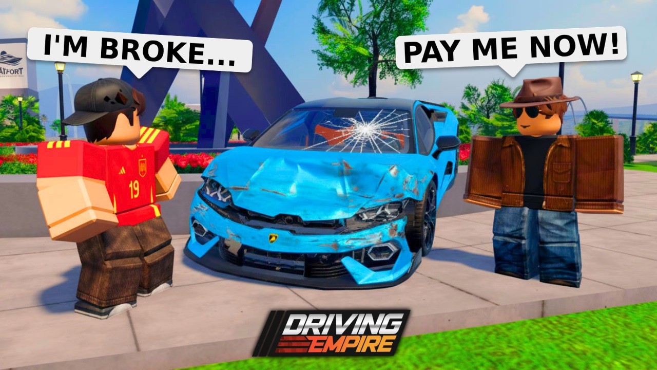 Он взял мой Lamborghini на тест-драйв и разбил его в Driving Empire