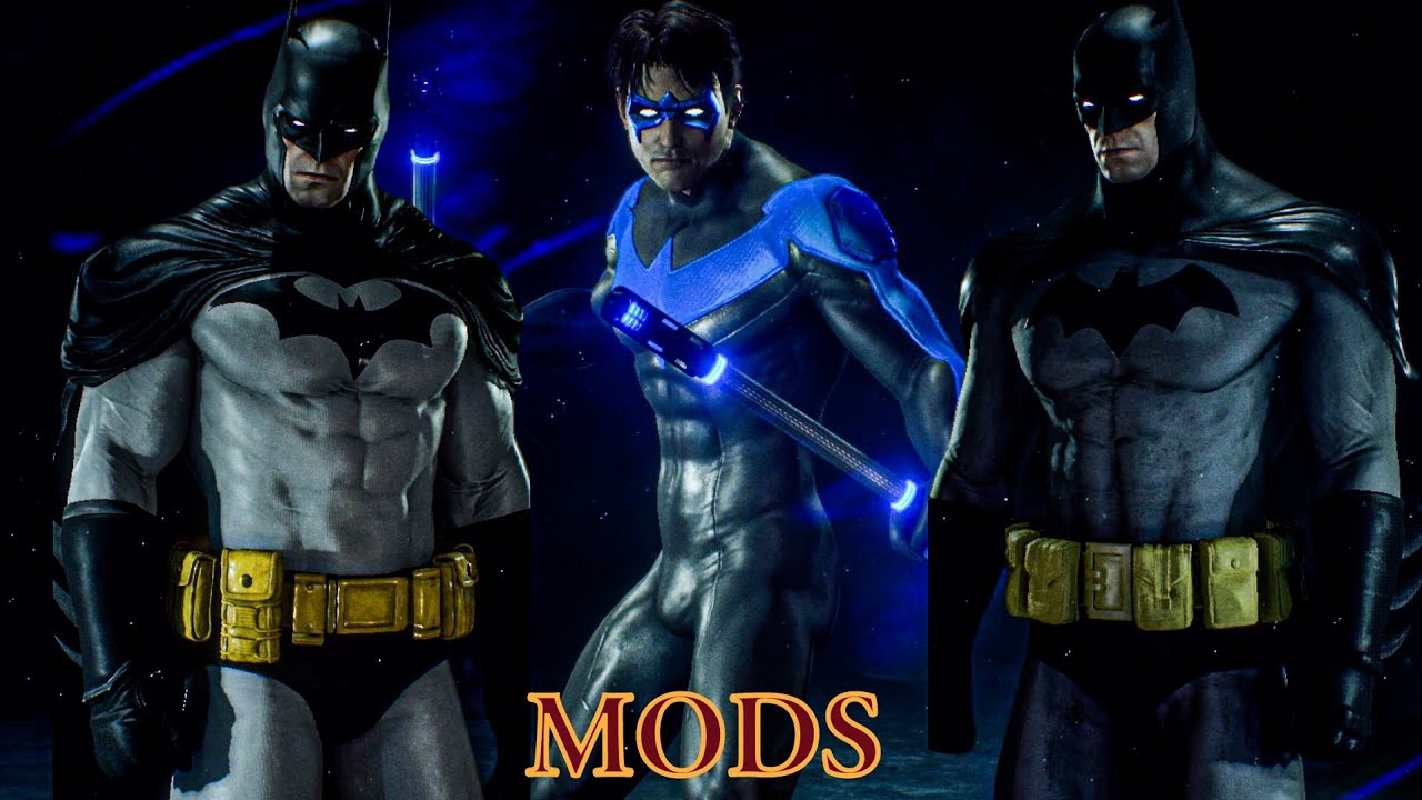 The Grey & Black Iconic, Long Halloween & Knight Watch Mod Suit Showcase | Arkham Knight Mods