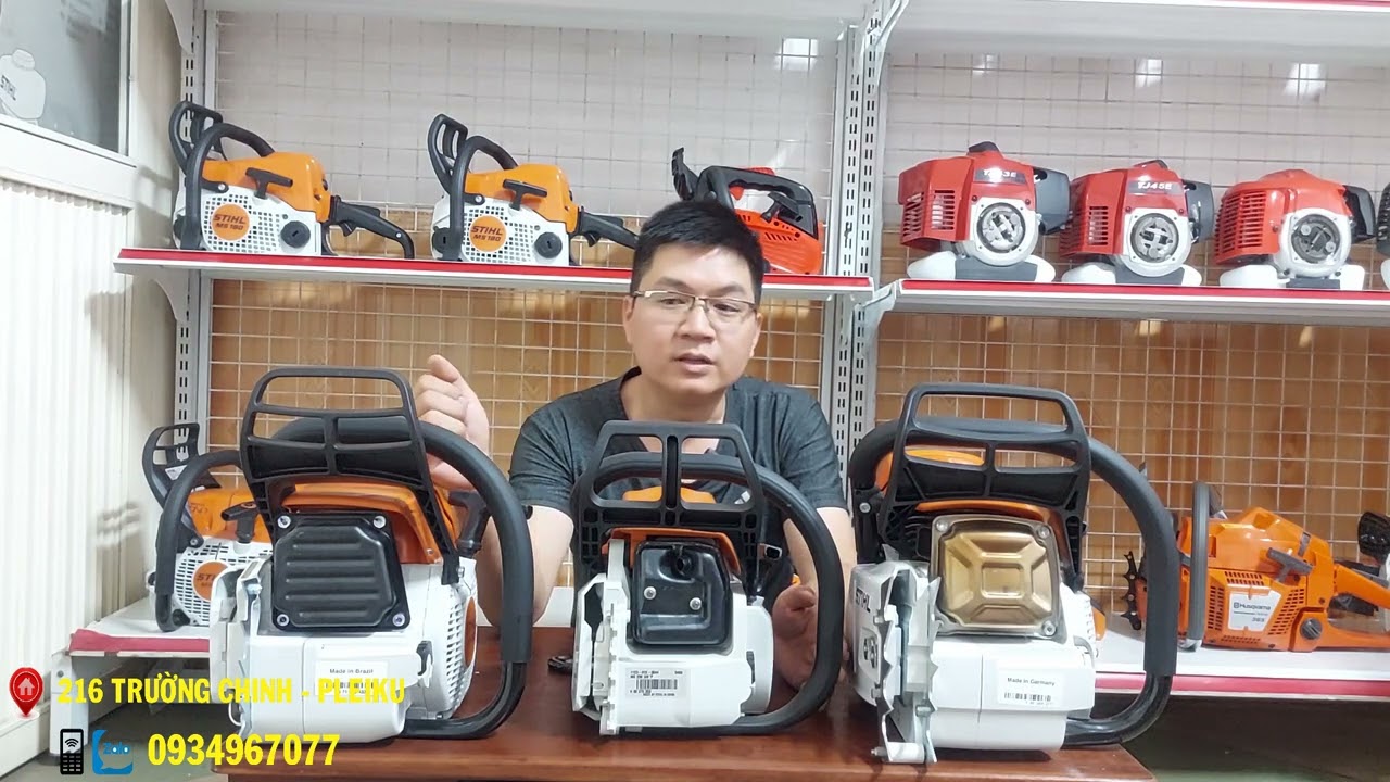 Trả lời câu hỏi máy cưa xích STIHL MS 180, MS 250 xuất xứ Trung Quốc không phải là hàng chính hãng ?