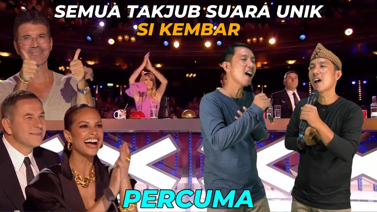 TAKJUB OLEH SUARA UNIK SI KEMBAR LAGU PERCUMA