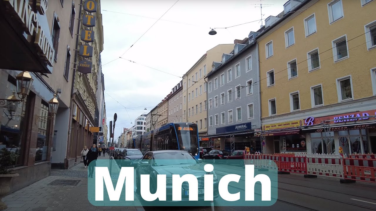 Area around the Munich Central Train Station - Germany [4k Ultra HD 60fps ]