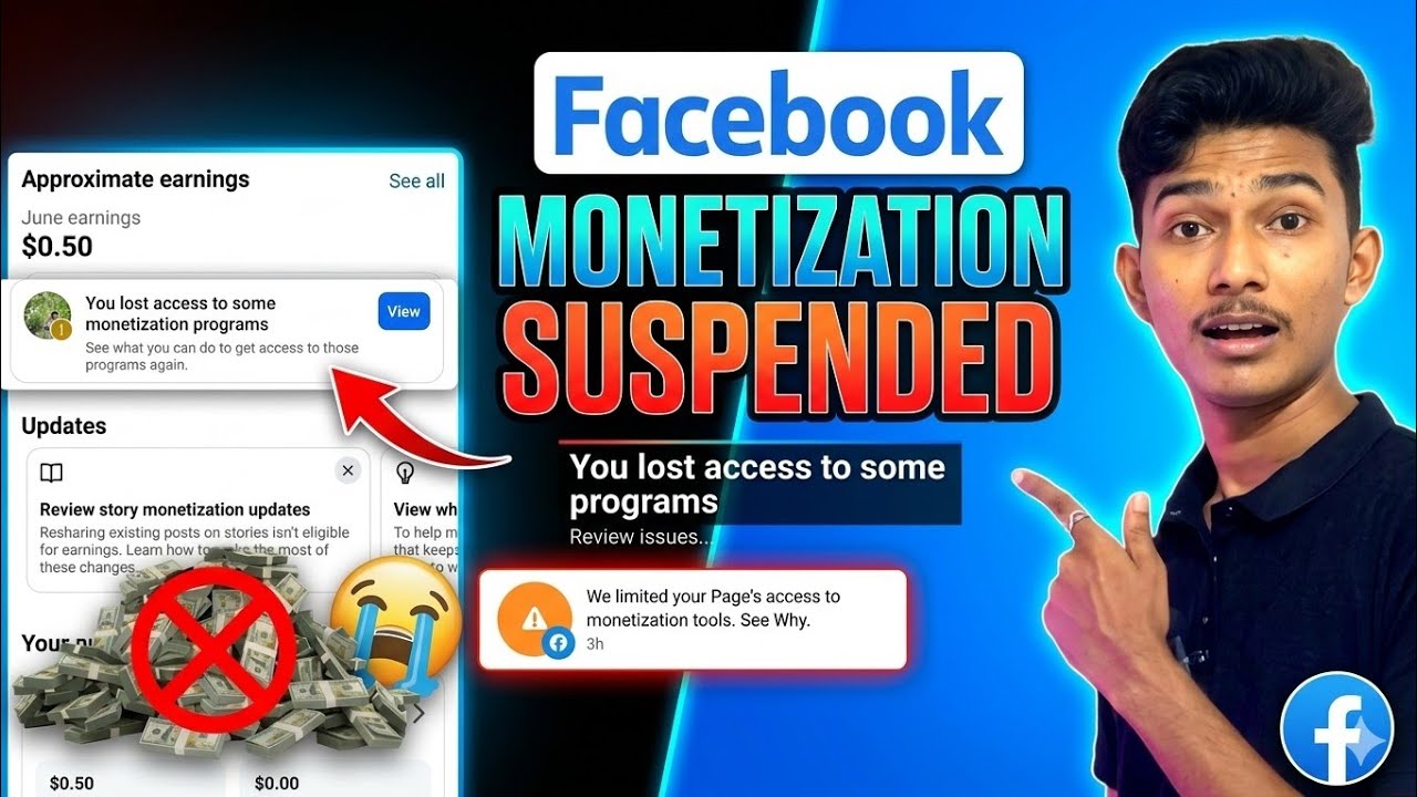 Facebook Monetization Suspended 😭 | You Lost Access to Some Monetization Programs Fix 2026