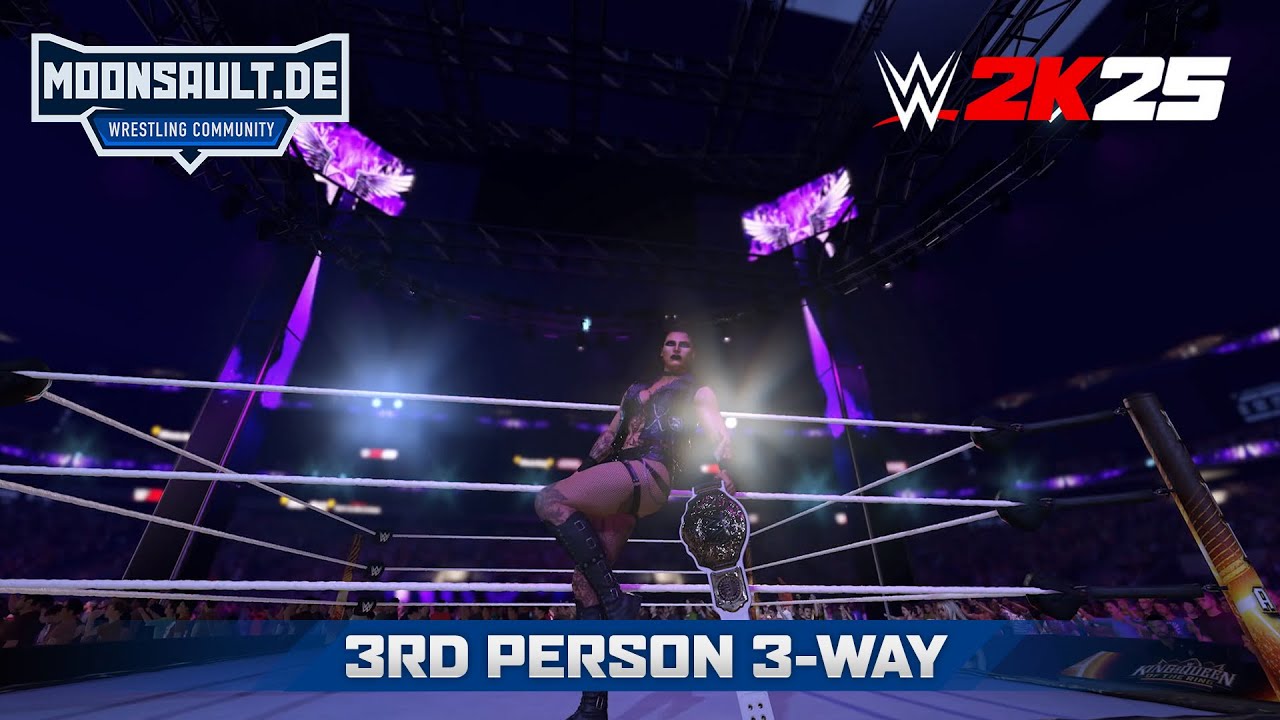 WWE 2K25 - 3rd Person - Rhea Ripley vs Liv Morgan vs Alundra Blayze