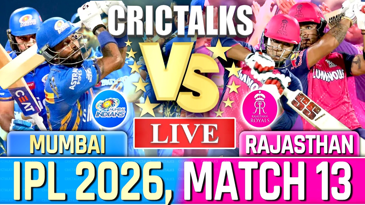 🔴 Live: MI vs RR Live Cricket Match Today, IPL 2026, Live Match Commentary, 1st Inning