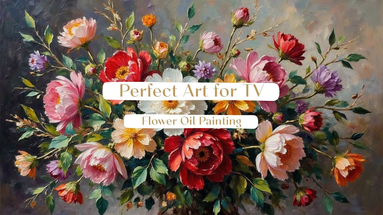 Floral Art Gallery  | Frame TV Art Relaxing Oil Painting