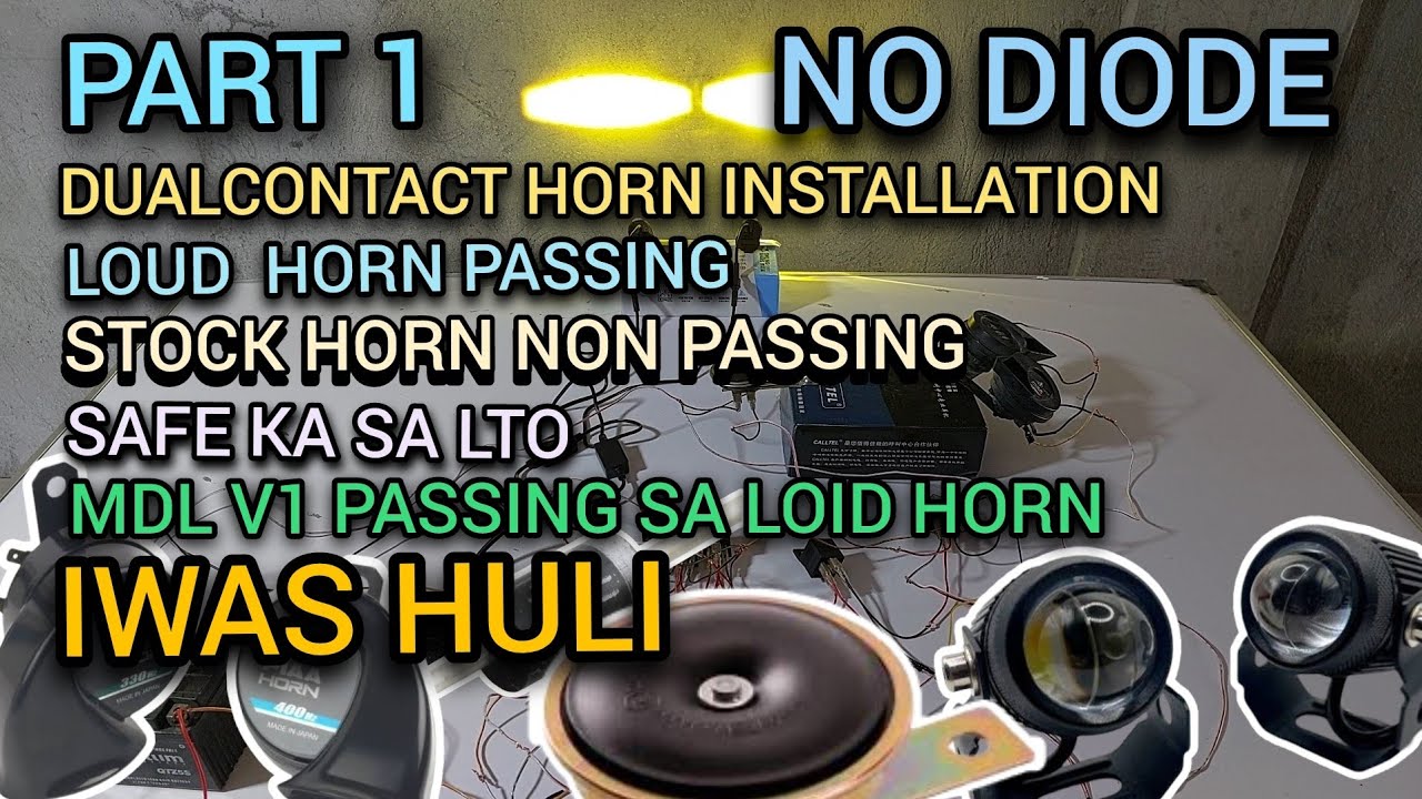Dual Contact Horn Installation plus Passing Light Combo sa Mini Driving Light V1 (No Diode)