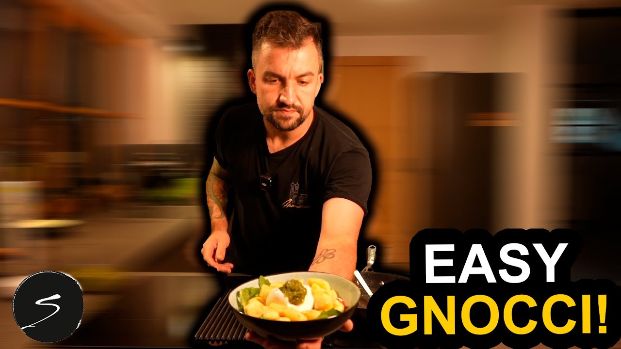 KüchenHack by Dominik: selbstgemachte Gnocchis mit Basilikum Pesto und Burrata
