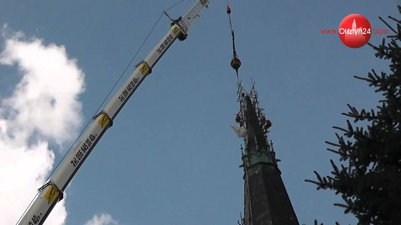 OLSZTYN24: Zdejmowanie krzyża z kościoła NSPJ w Olsztynie