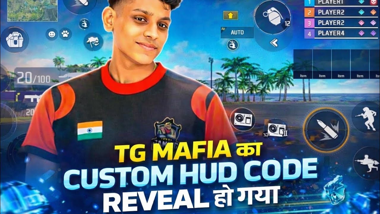 💯TG Mafia Ka Custom HUD Code Reveal 😱 | Best HUD Settings in Free Fire #tgmafiya #totalgaming 