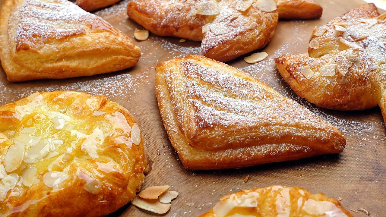 杏仁丹麦酥 | 丹麦面团制作方式 | Danish Pastry