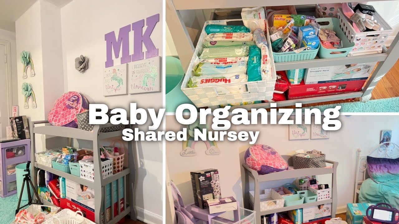 Setting Up My Changing Table | Baby Organization | Shared Nursery | Changing Table Organizing 