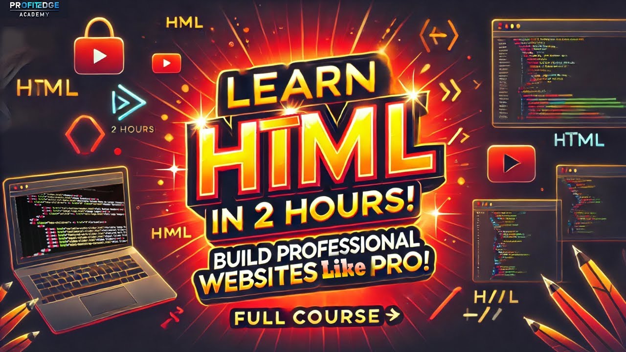 Become an HTML Expert in 2 Hours! 🚀 Learn HTML Fast & Build Professional Websites like a Pro!
