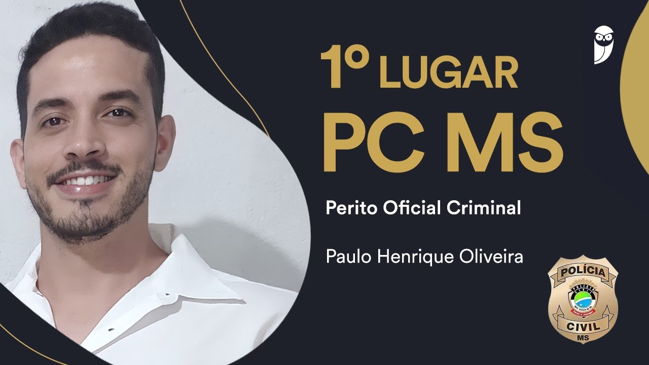 ENTREVISTA: Paulo Henrique Oliveira - Aprovado em 1&deg; lugar no concurso PC MS para Perito
