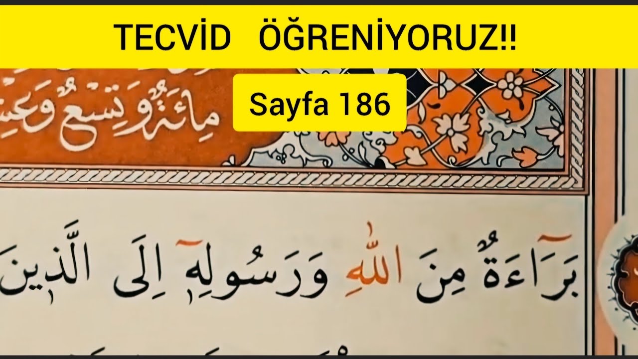Kur'an-ı Kerim yeni öğrenenler  / Sayfa186