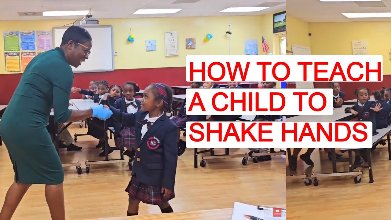 How to teach a child to shake hands l How to shake hands l Handshaking exercise